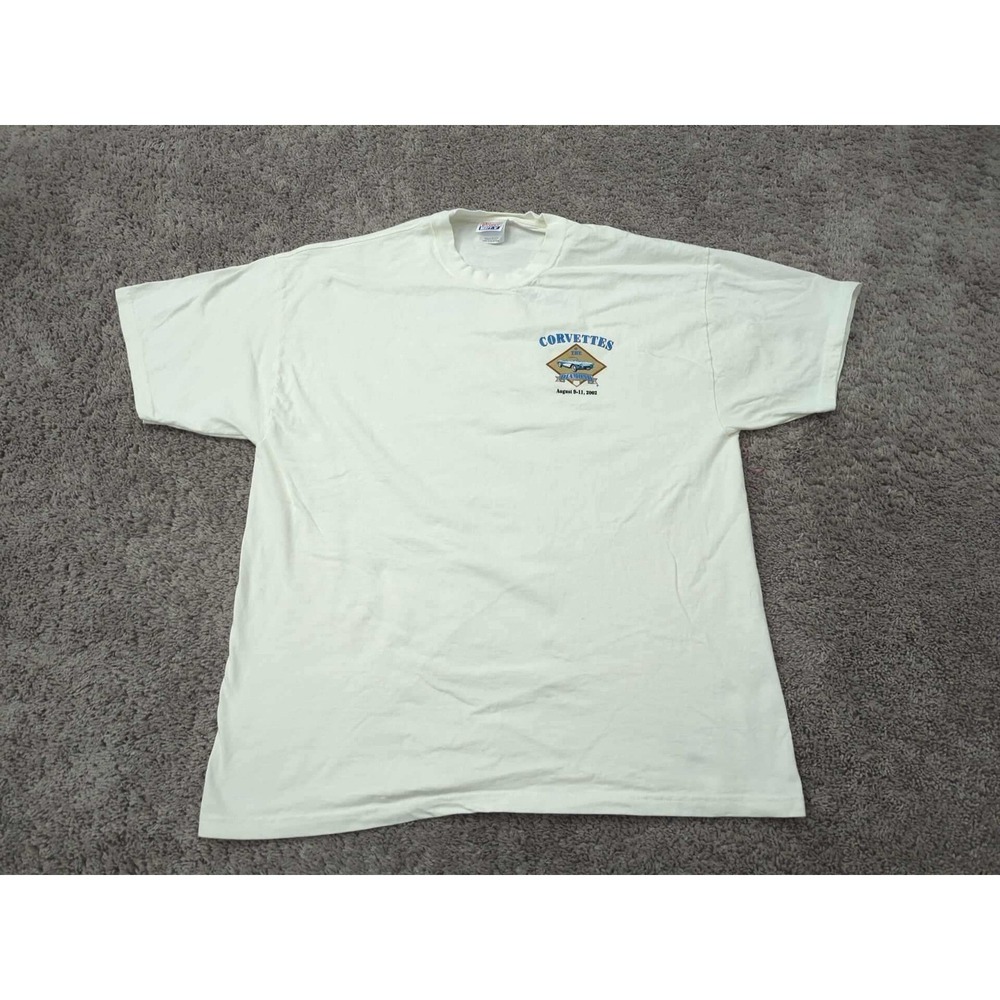 Vintage Corvettes T Shirt Mens XL Hanes Excellent 2002 Event Graphic